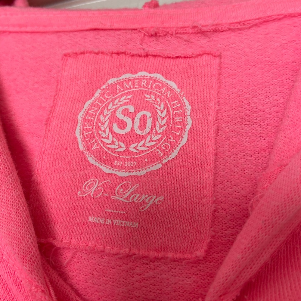 NWOT neon pink “hoodie” long sleeve tee - Picture 3 of 4